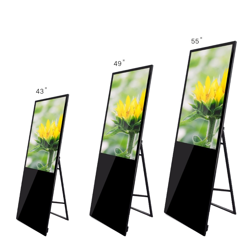 Qtenboard Portable Digital Signage4 3-inch, 49-inch, and 55-inch sizes for retail and commercial use