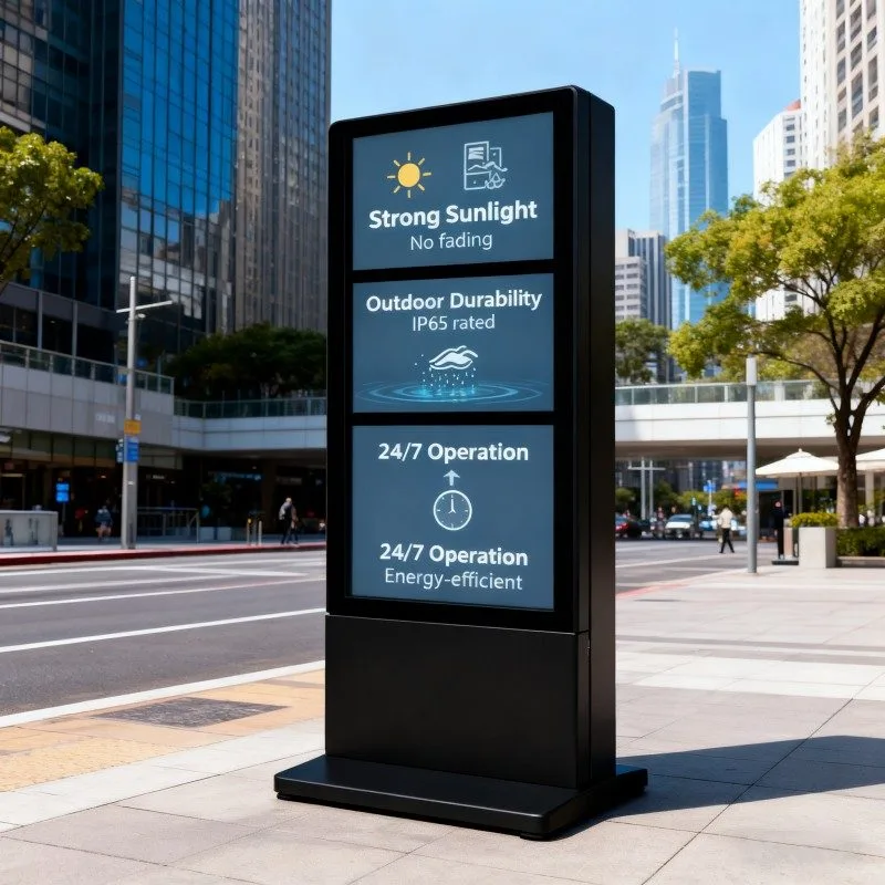 High-Brightness Digital Signage for Outdoor Use Qtenboard
