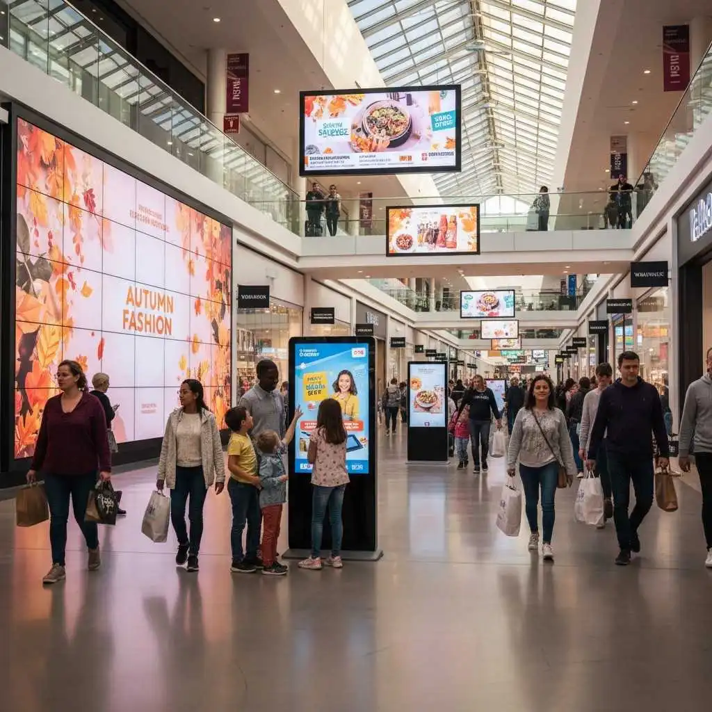 Digital Signage for Shopping Malls: Attracting Foot Traffic