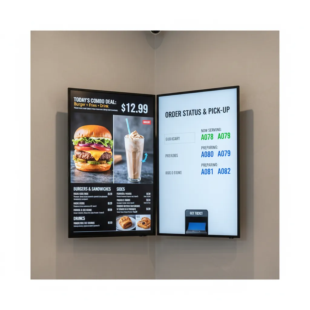 Digital Menu Board Restaurant Digital Signage & Queue System
