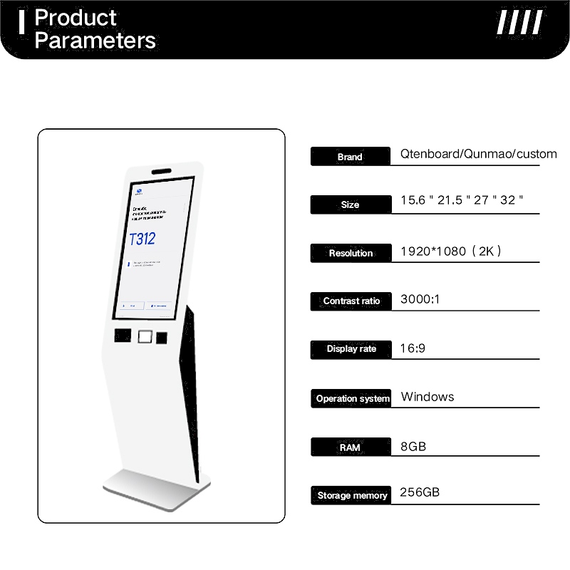 Qtenboard Self-Service Ticket Kiosk technical specifications