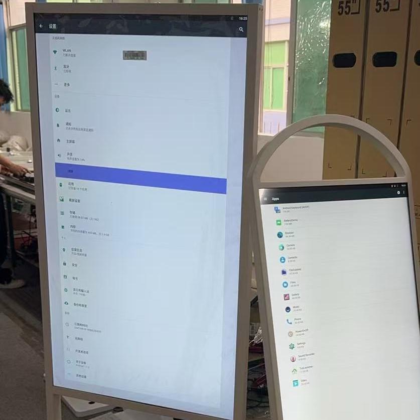 High Brightness Tilted Window Digital Signage Battery Power Qtenboard