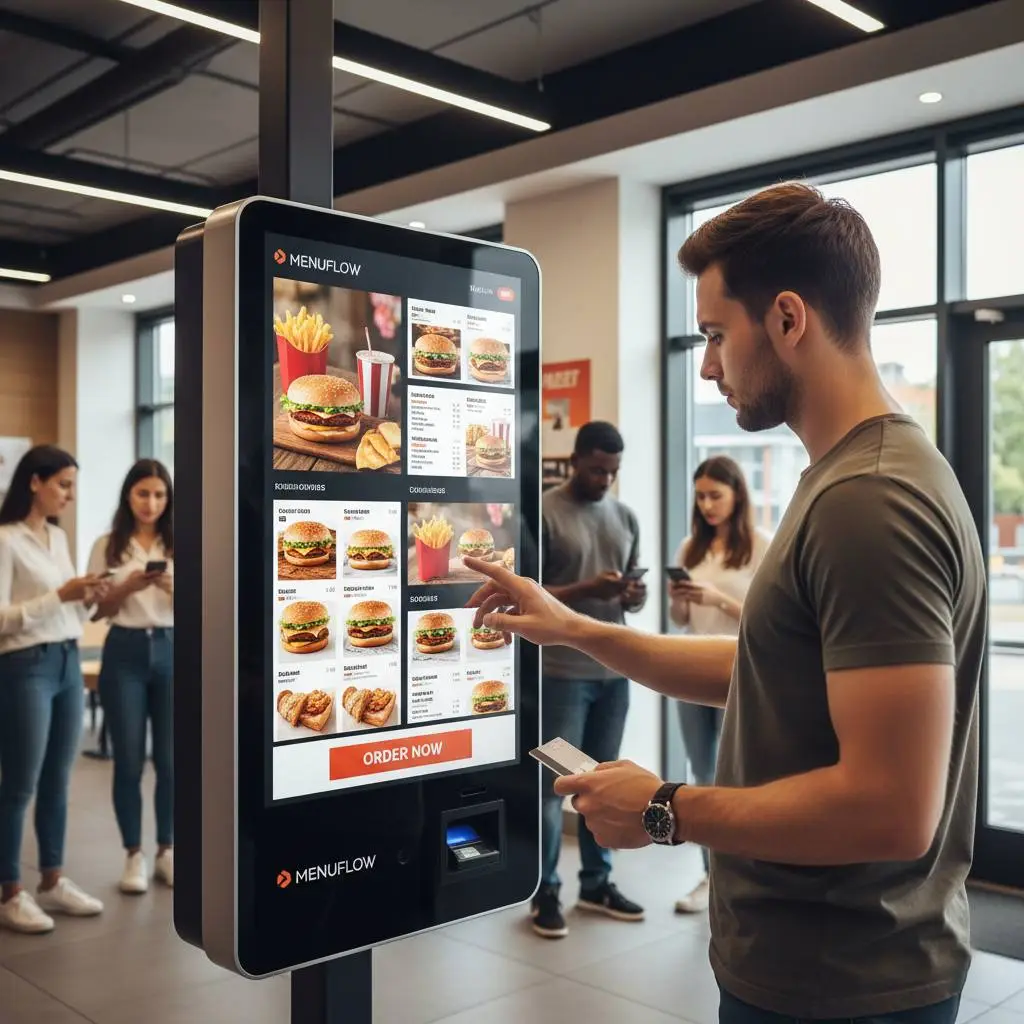 Kiosk Signage for Ticketing and Ordering Qtenboard