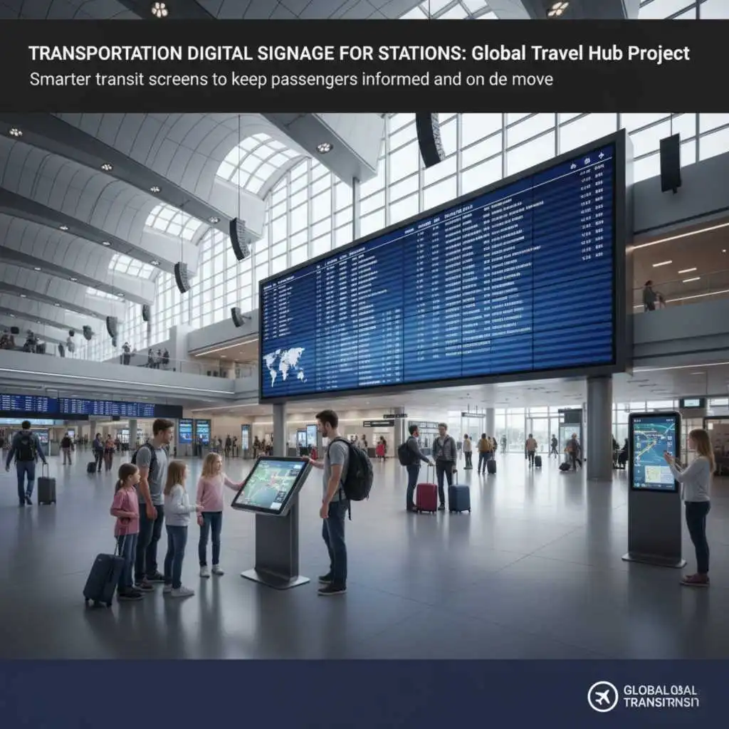 Digital Signage for Transportation: Bus & Train Stations
