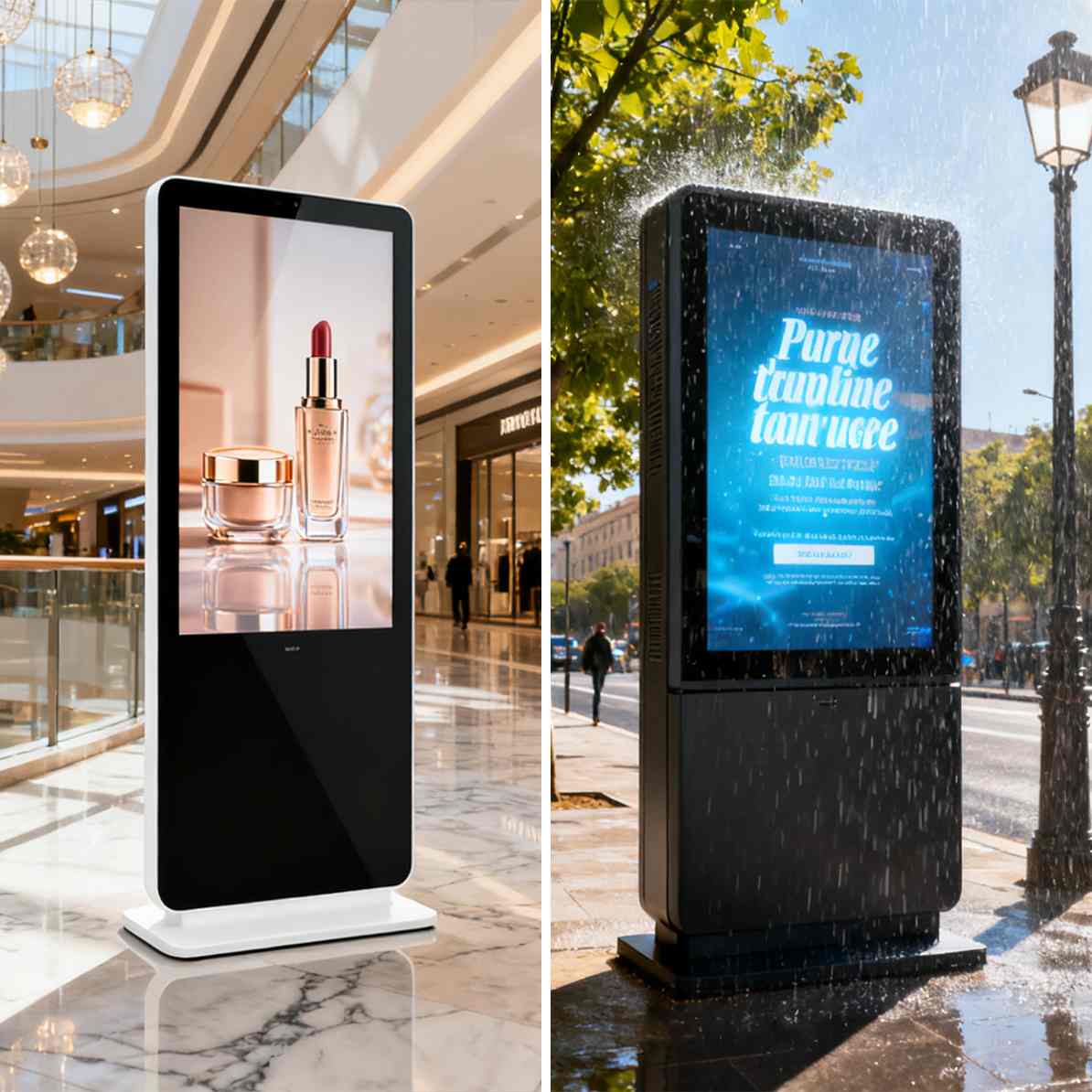 Indoor vs Outdoor Digital Signage Key Differences Qtenboard