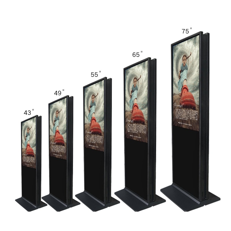 double-sided digital signage available in multiple sizes 43, 49, 55, 65, 75 inches