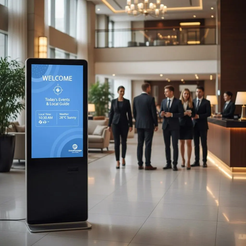 Standing Kiosk Signage: Benefits for Banks and Hotels