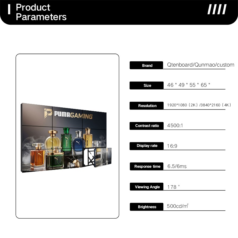 Lcd video wall parameter