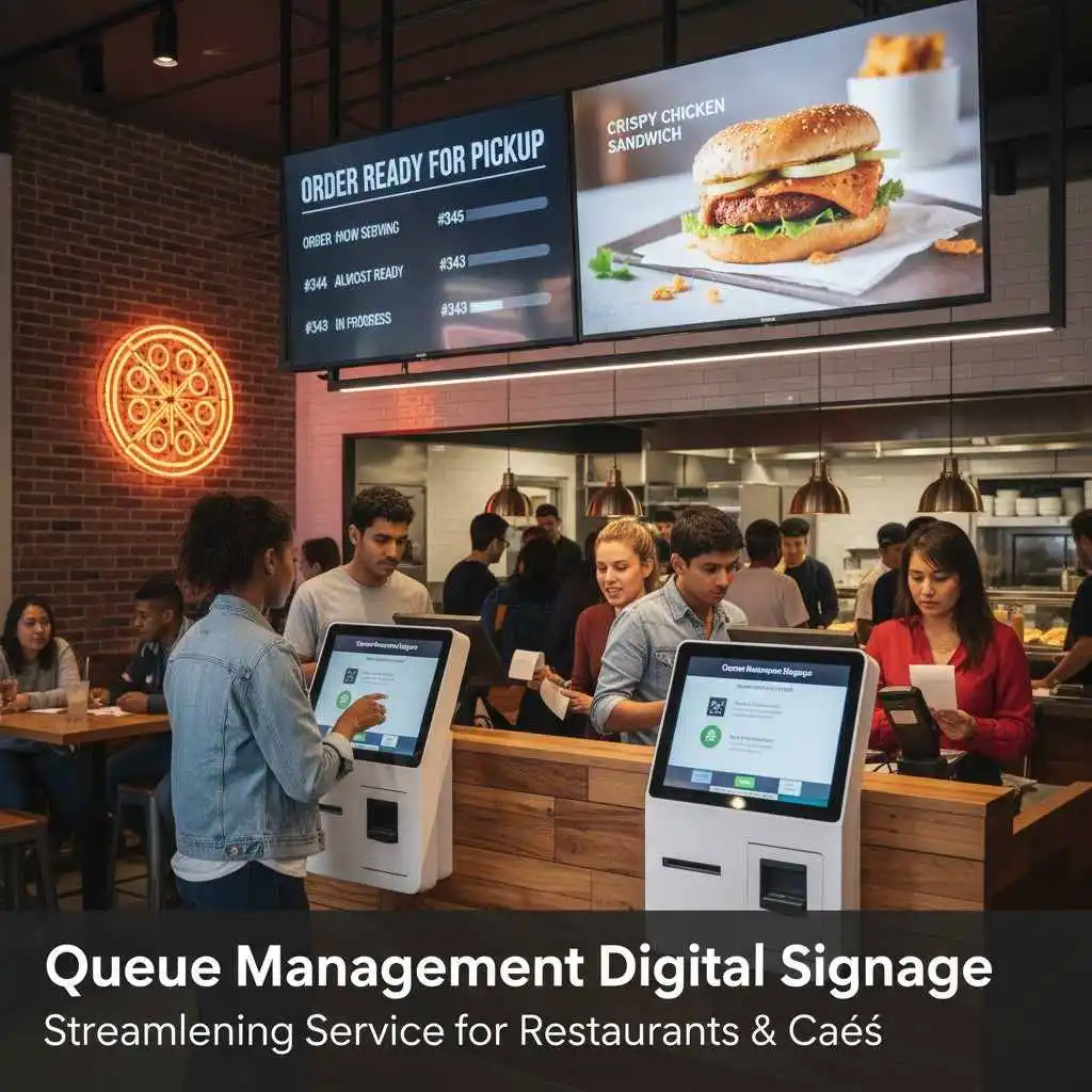 Queue Management Digital Signage for Restaurants