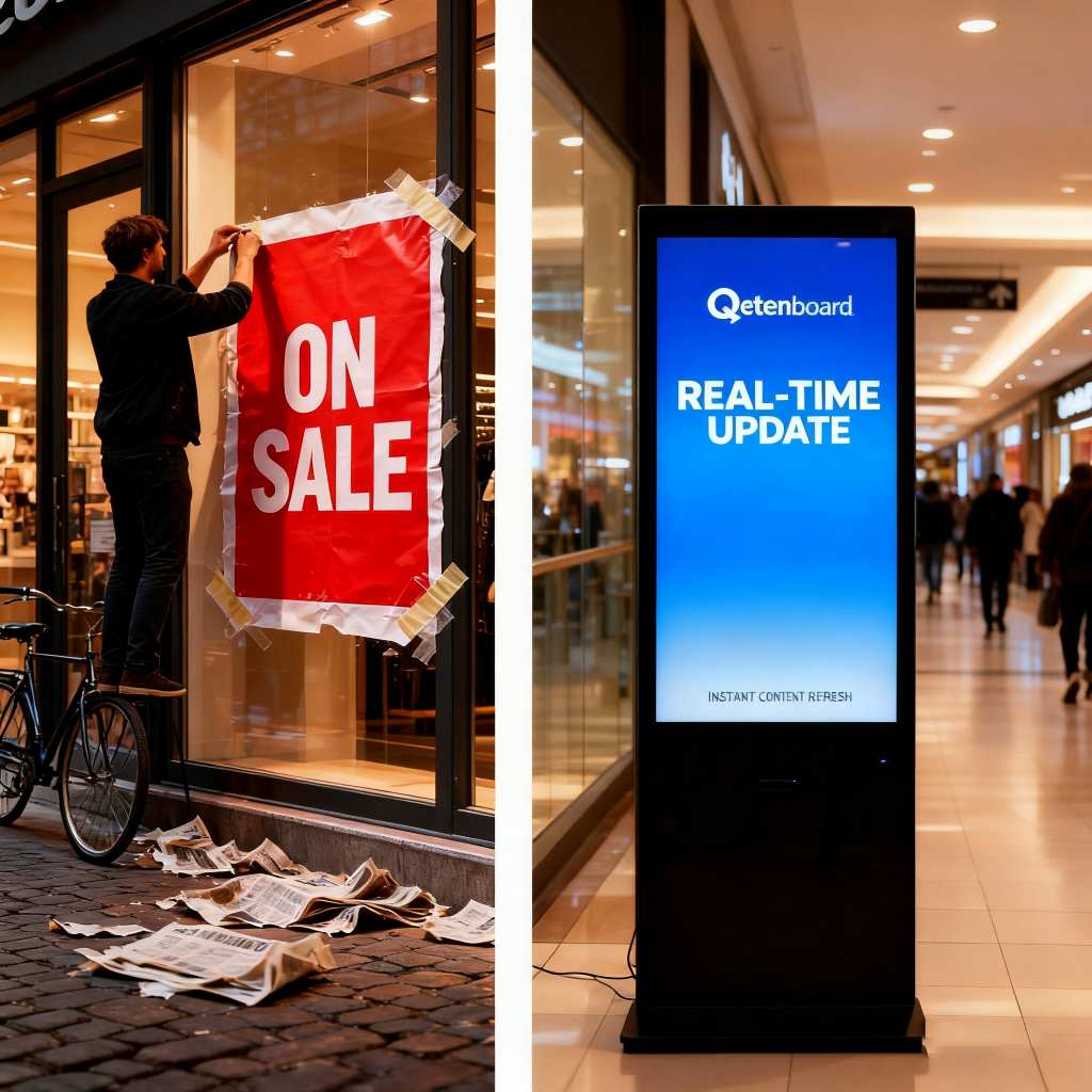 Retail Promotion Digital Signage | Real-Time Ads — Qtenboard