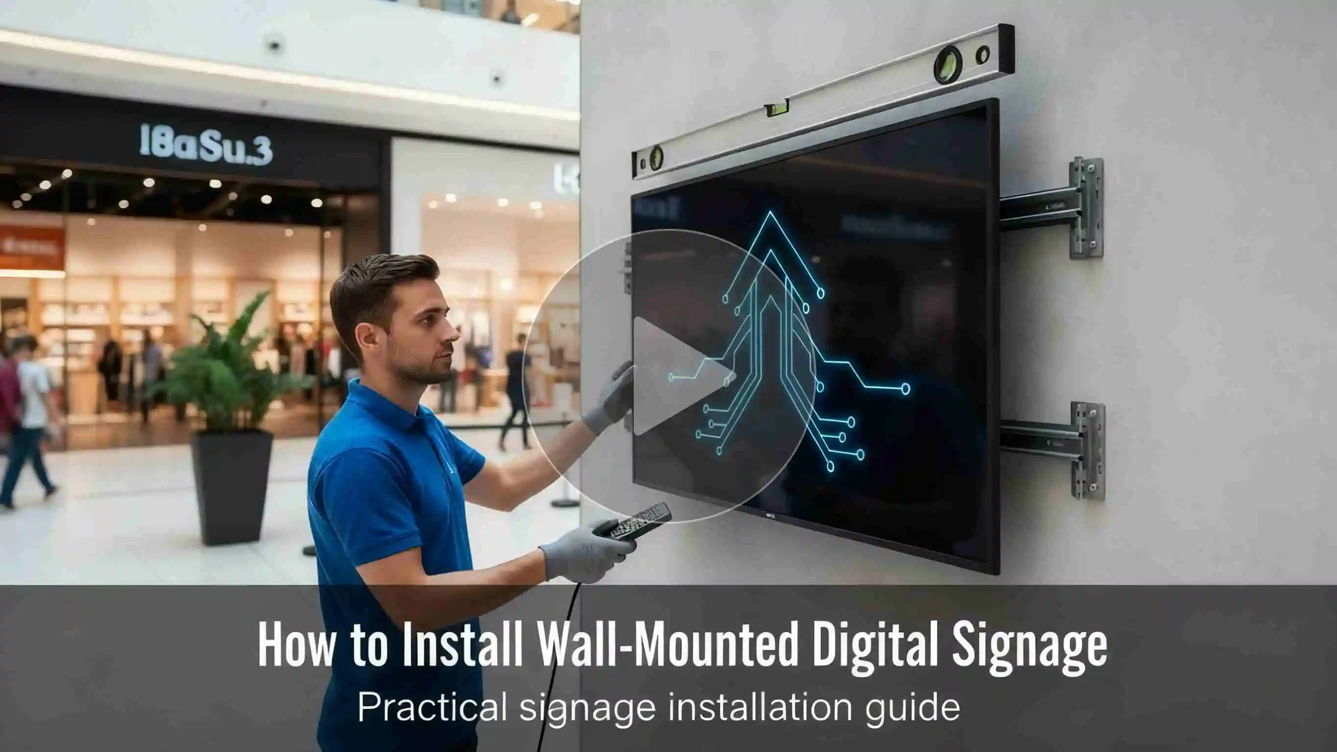 How to Install Wall-Mounted Digital Signage Qtenboard