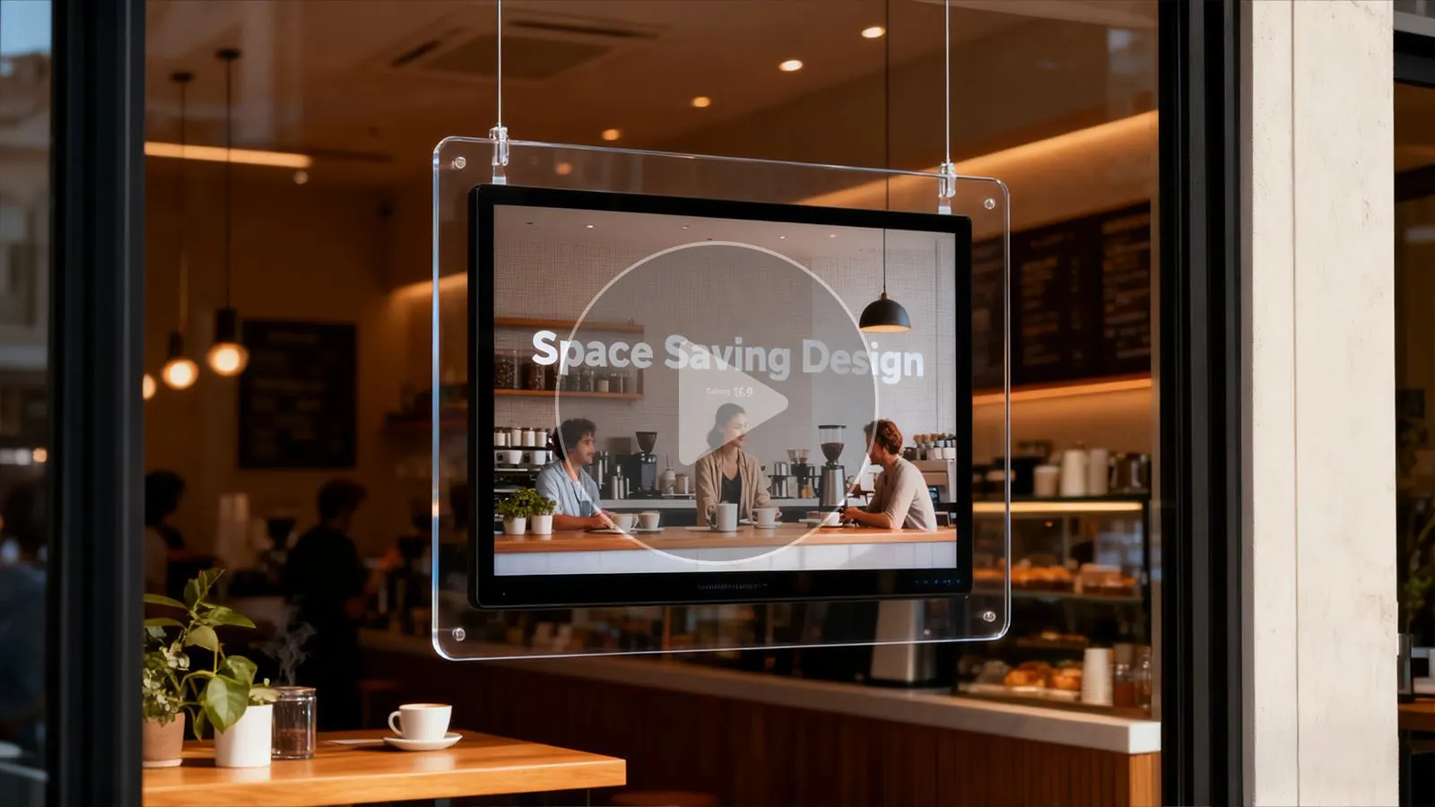 Transparent Glass Signage for Bakeries  Qtenboard