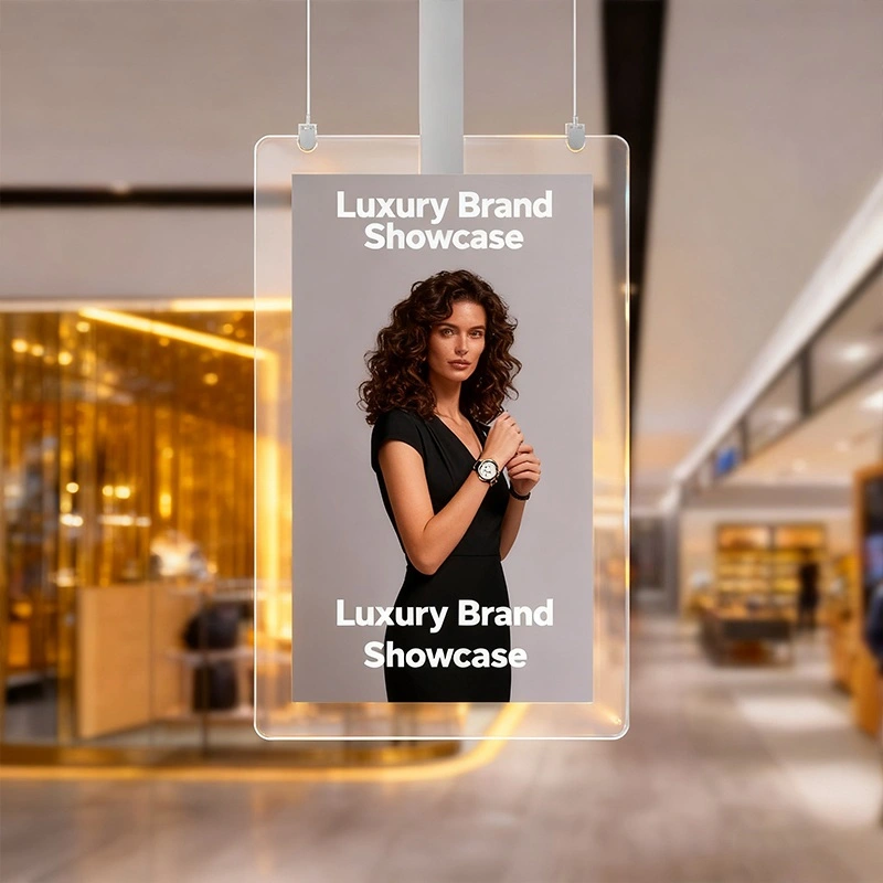 Glass 65-Inch Signage for Modern Buildings Qtenboard