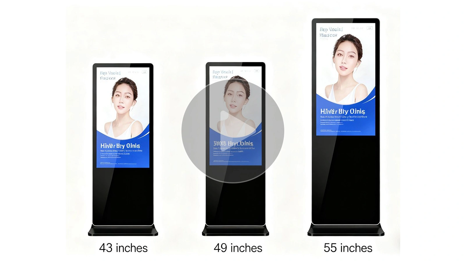 Multiple Styles Floor-Standing Digital Signage Display Qtenboard