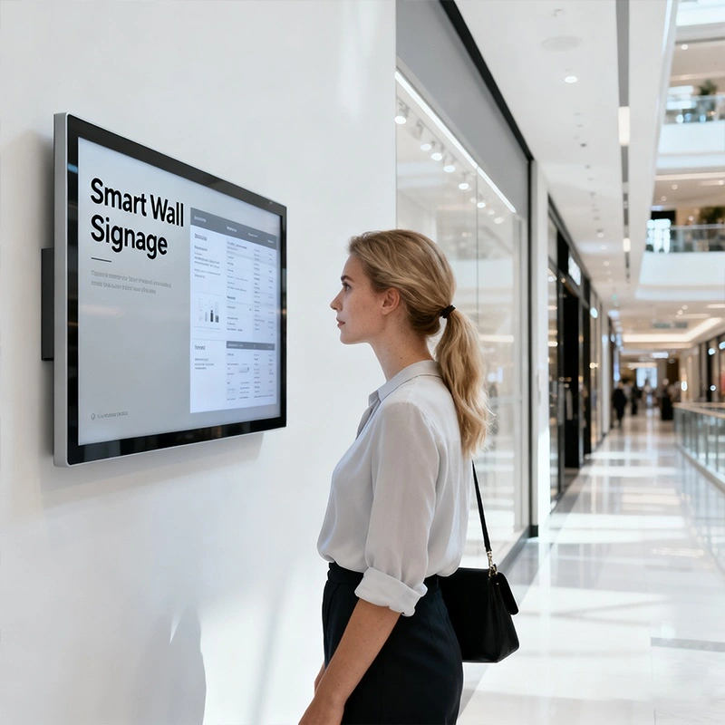 Wall-Mounted Signage in Shopping Arcades Qtenboard