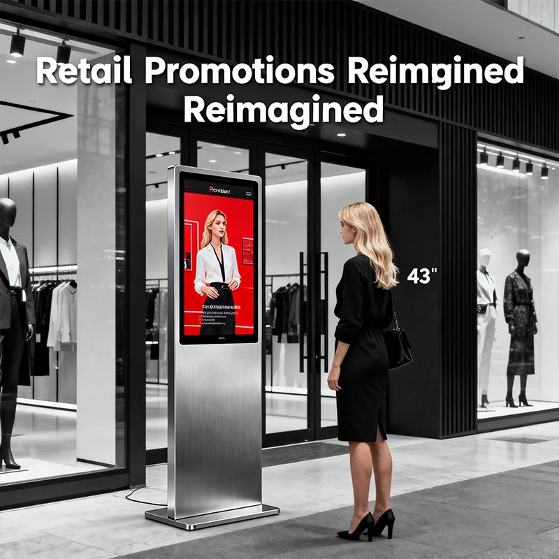Standing Signage with 43-Inch Screens: Retail Solutions