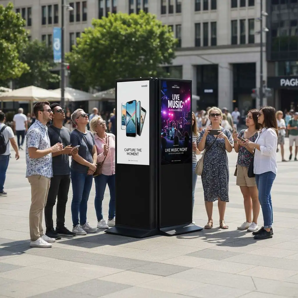 Double-Sided Digital Signage for Public Areas