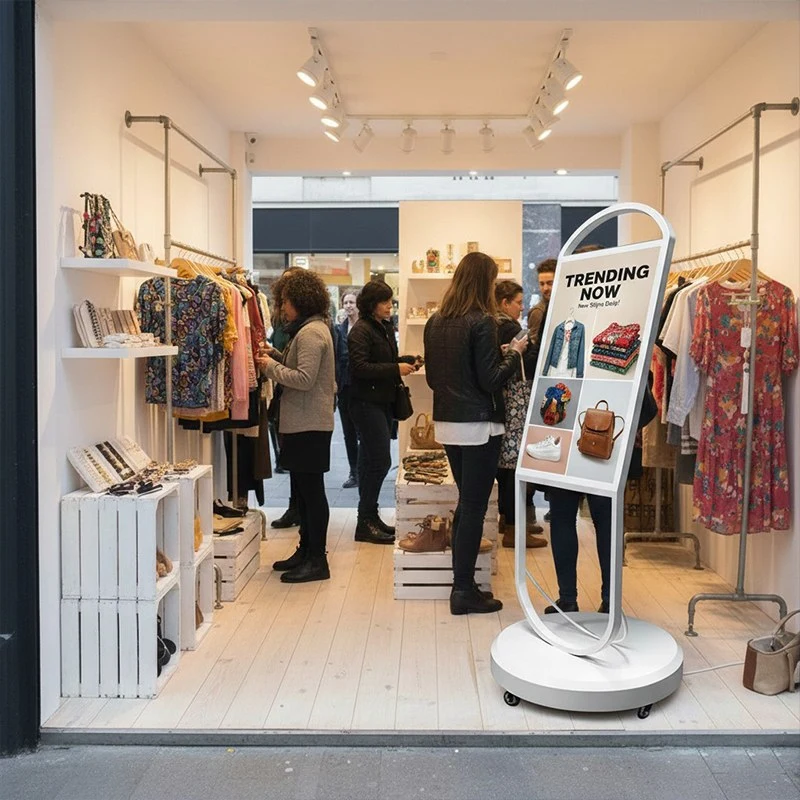 Qtenboard Window Digital Sigange Pop-up stores and temporary exhibitions