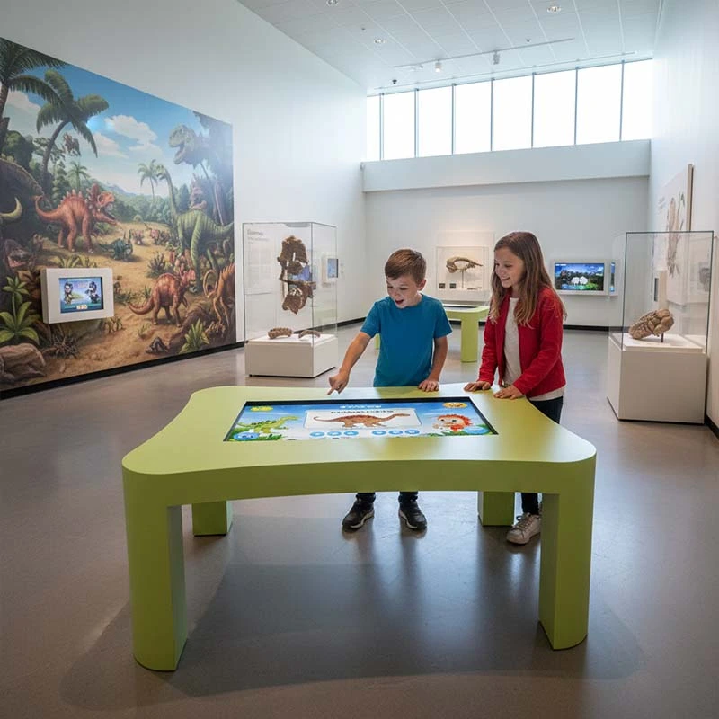 Qtenboard Touch Screen Table for Enhance exhibits with interactive quizzes and hands-on learning experiences