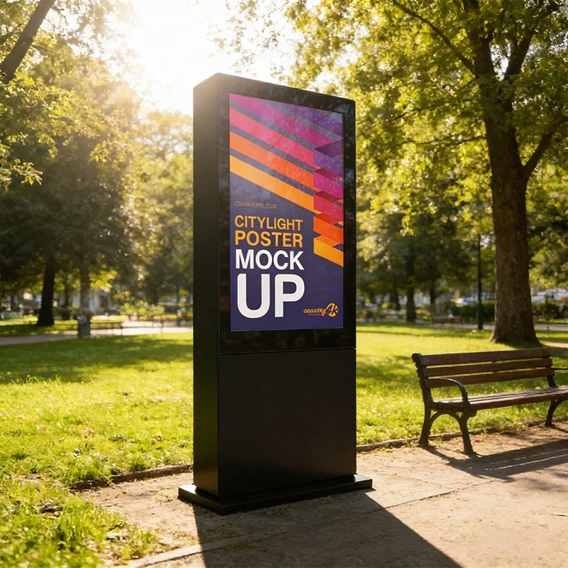 Qtenboard Hanging Transparent digital sigange Dual System Options