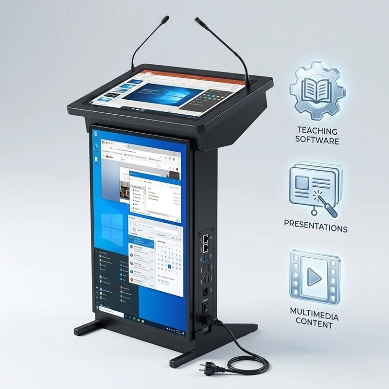 Qtenboard Smart Digital Podium Responsive Built-in computer systems