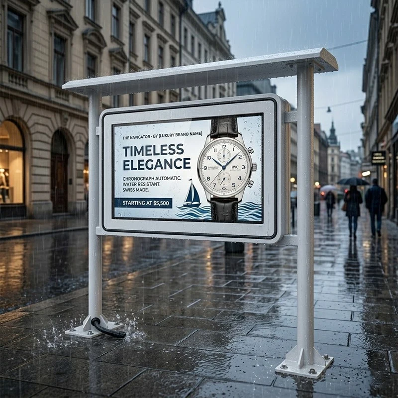 Outdoor Bus Shelter Digital Signage IP65 Waterproof & Dustproof