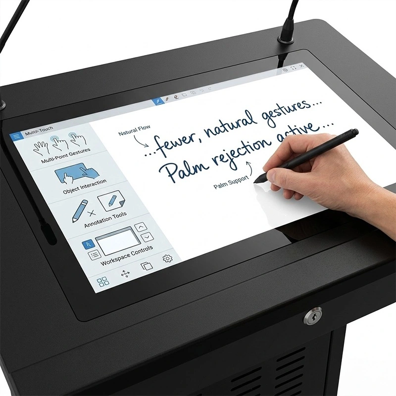 Qtenboard Smart Digital Podium Responsive Multi-Touch Display