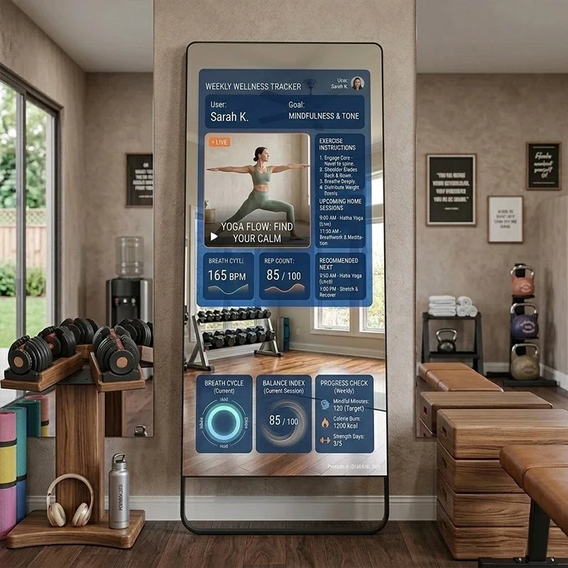 Qtenboard Mirror Digital Signage for for home gyms