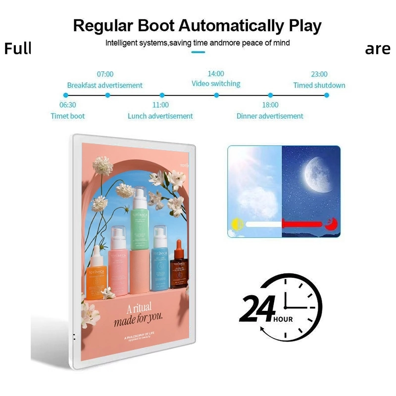 Qtenboard Elevator Digital Signage Single with Scheduled Playback Function