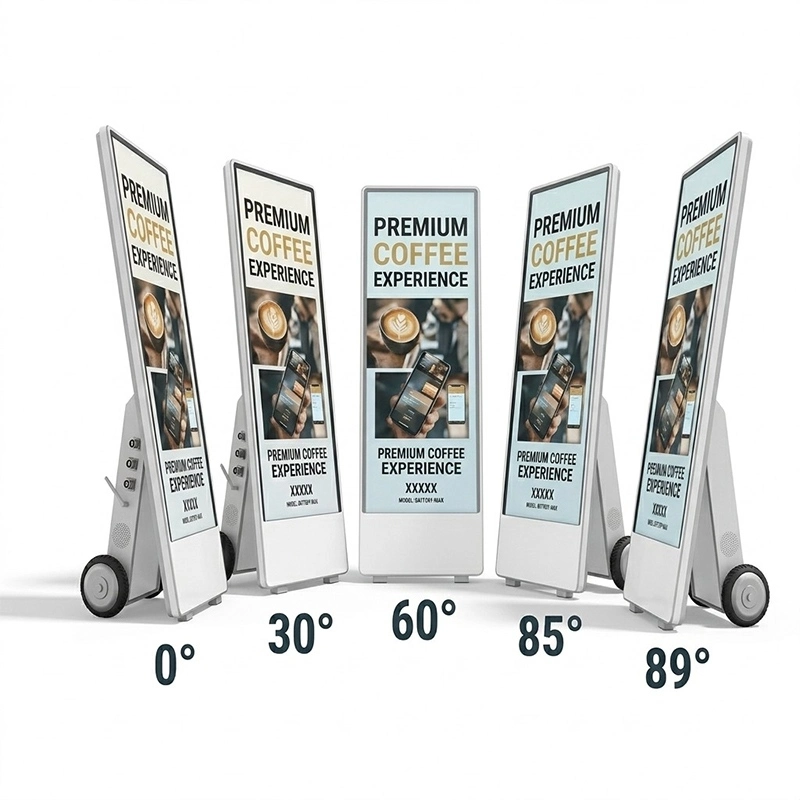 Qtenboard Hanging Transparent Digital Signage 178° Wide Viewing Angle