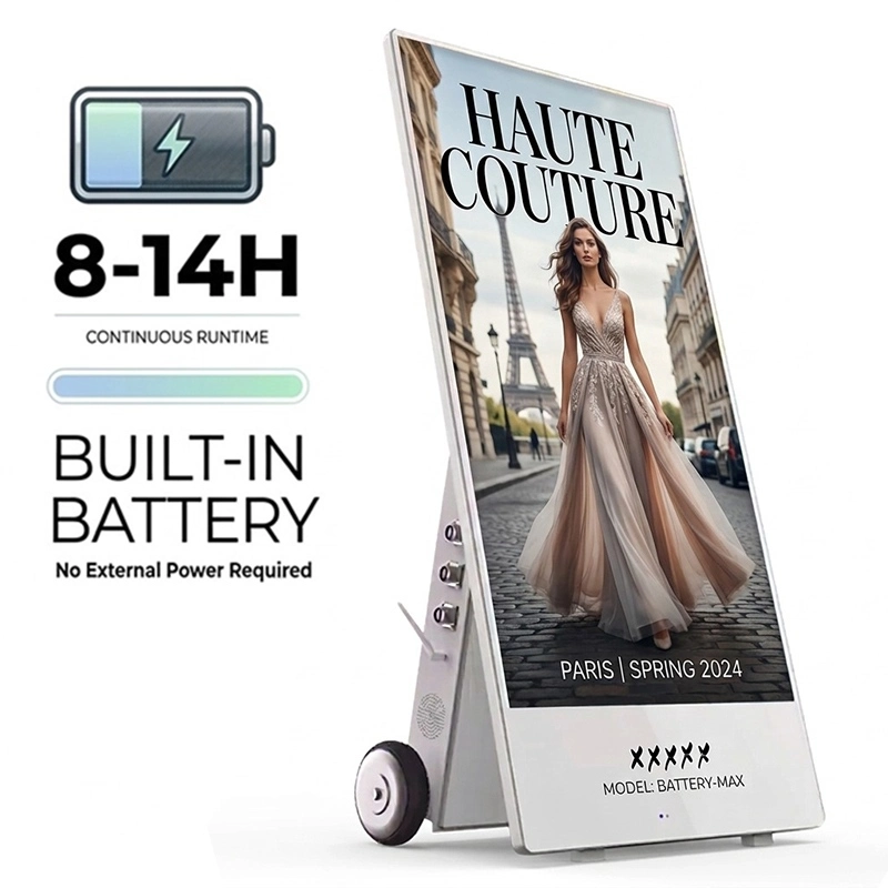 Qtenboard Hanging Transparent Digital Signage 4K Display