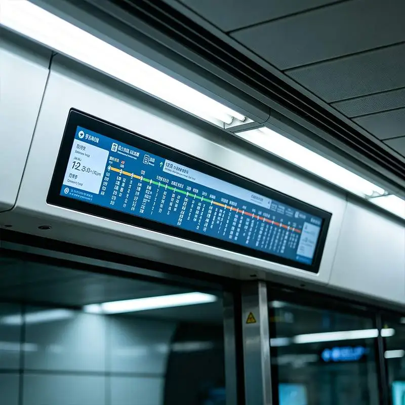 Industrial stretched transit display Qtenboard bus bar LCD for public transportation information