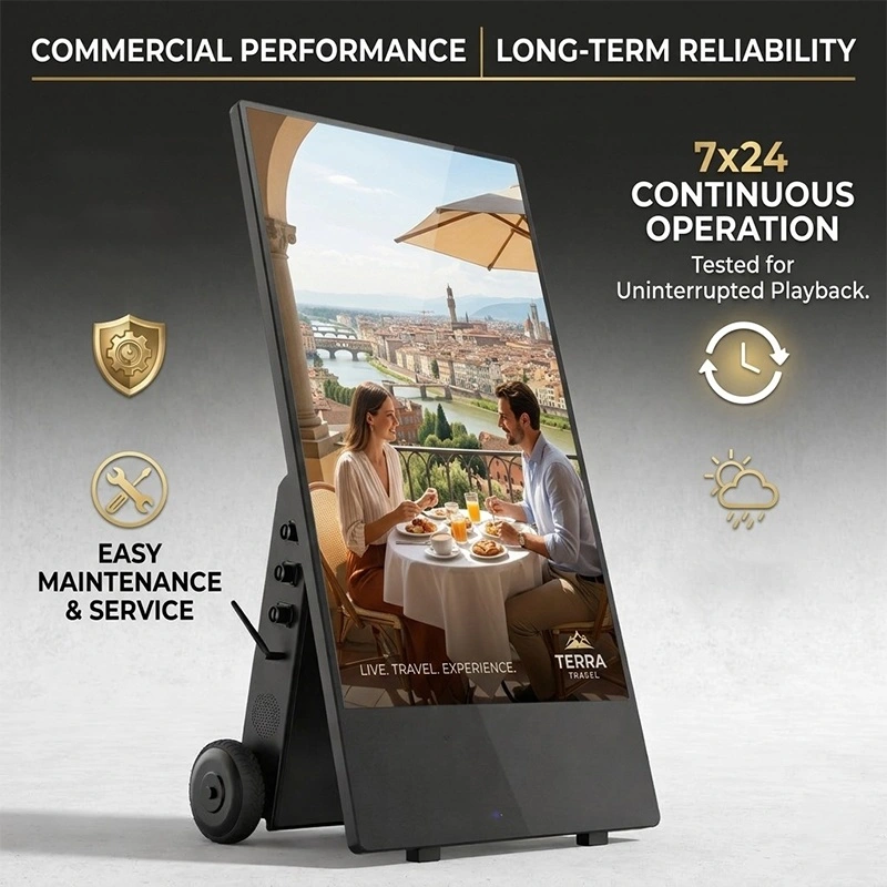 Qtenboard Hanging Transparent Digital Signage Commercial-Grade Durability
