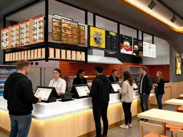 Digital Signage for guide customers and speed up ordering