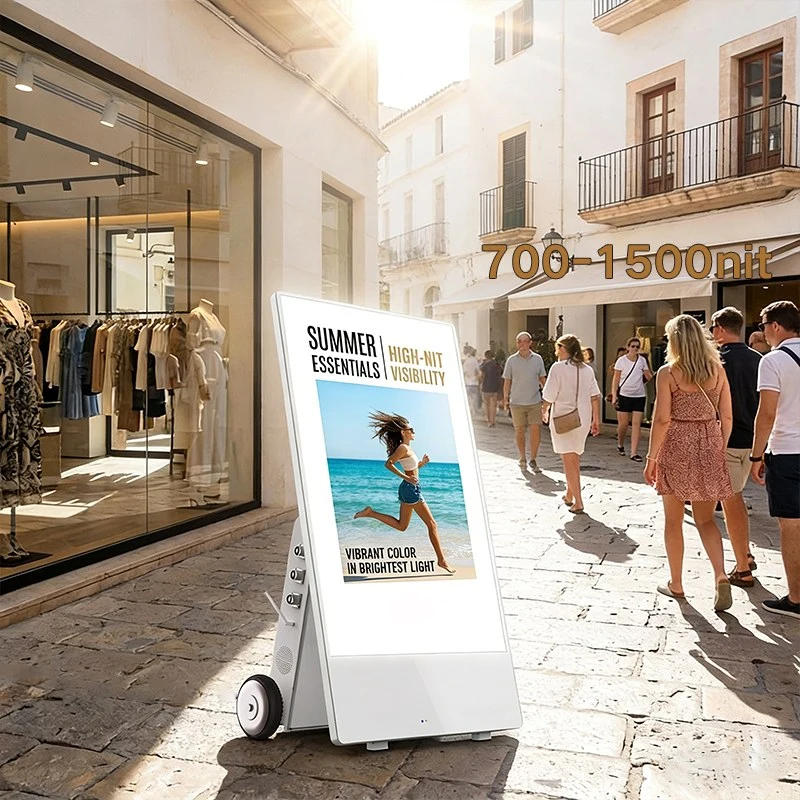 Qtenboard Hanging Transparent Digital Signage Multiple Sizes Support
