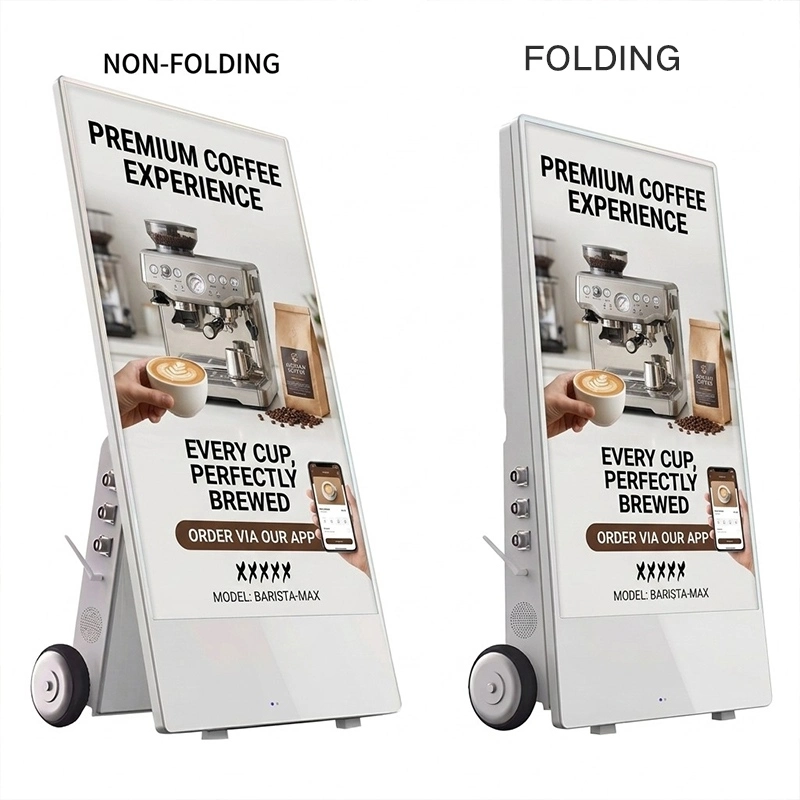 Qtenboard Hanging Transparent digital signage Brightness Optimized by Environment