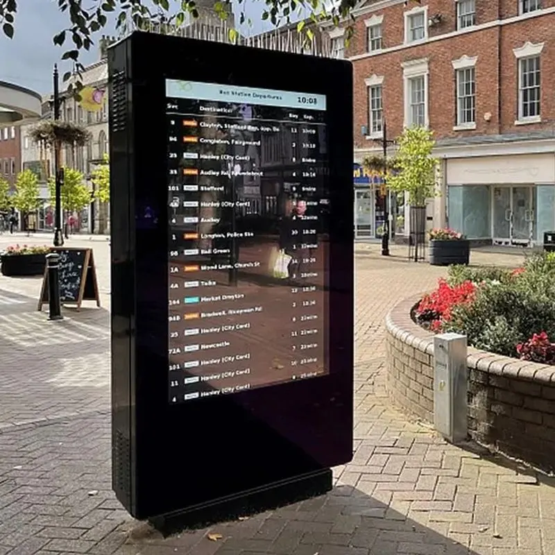 Qtenboard Outdoor Vertical Digital Signage for shopping streets and public spaces