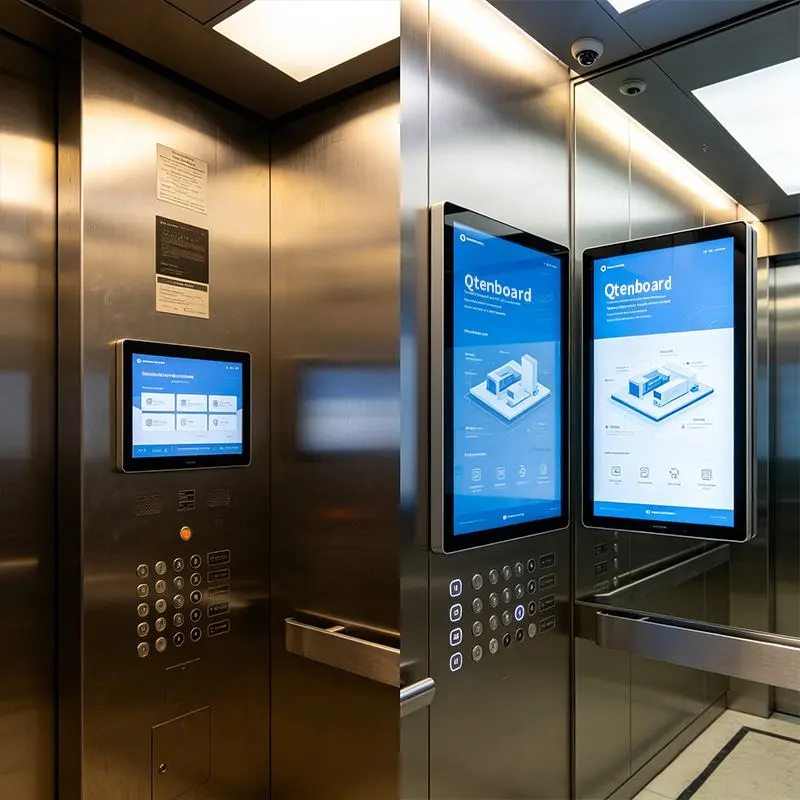 Single Screen Elevator Digital Signage for Commercial Buildings