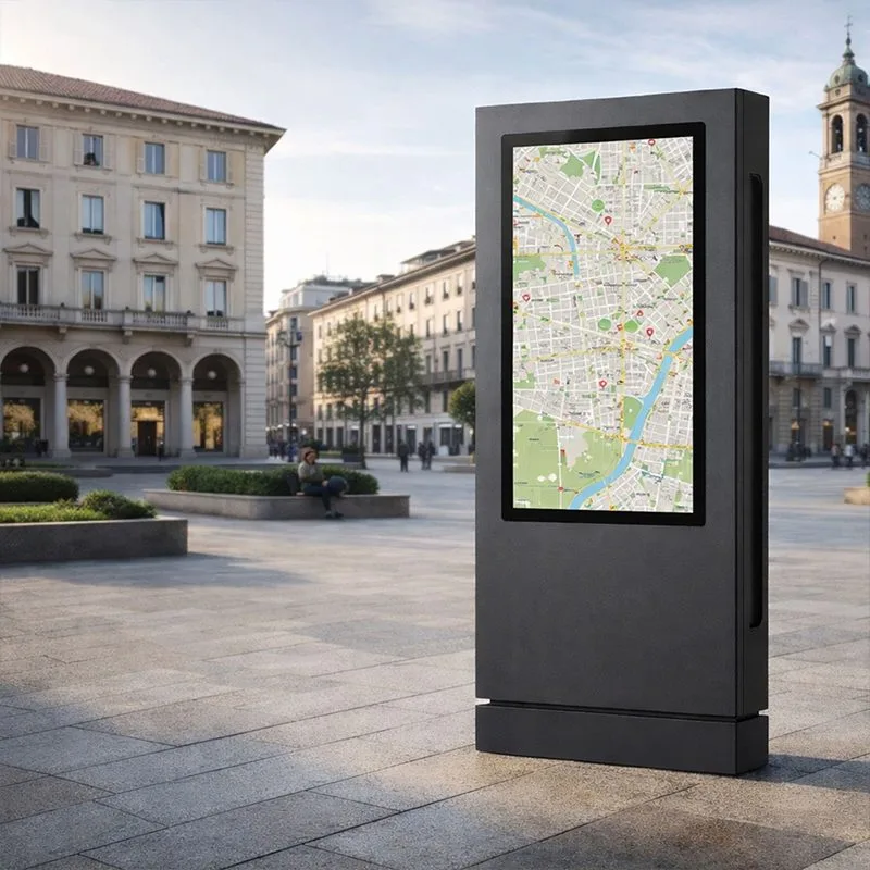Qtenboard Outdoor Vertical Digital Signage for street wayfinding