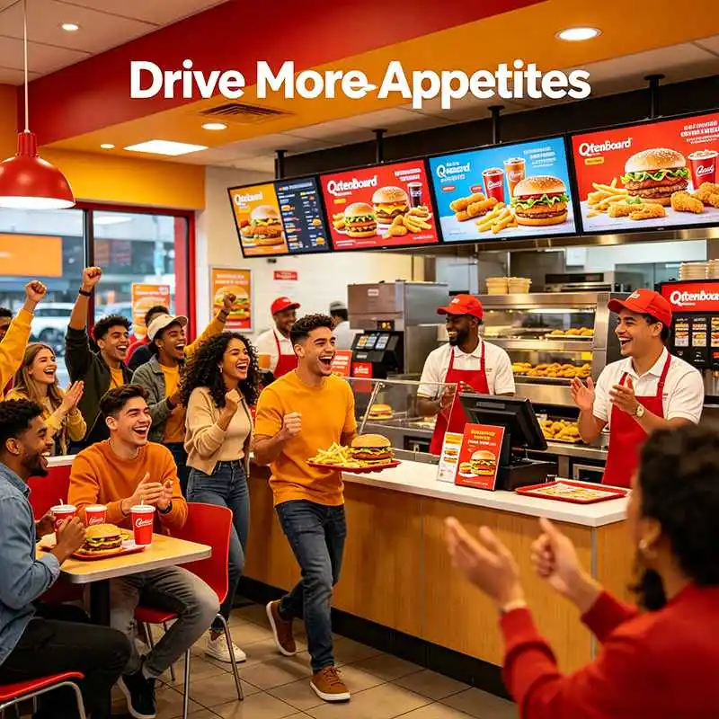 Digital Menu Board Screens for Fast-Food Chains: Selection and Maintenance