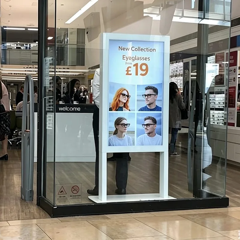 Qtenboard digital signage for shopping mall windows