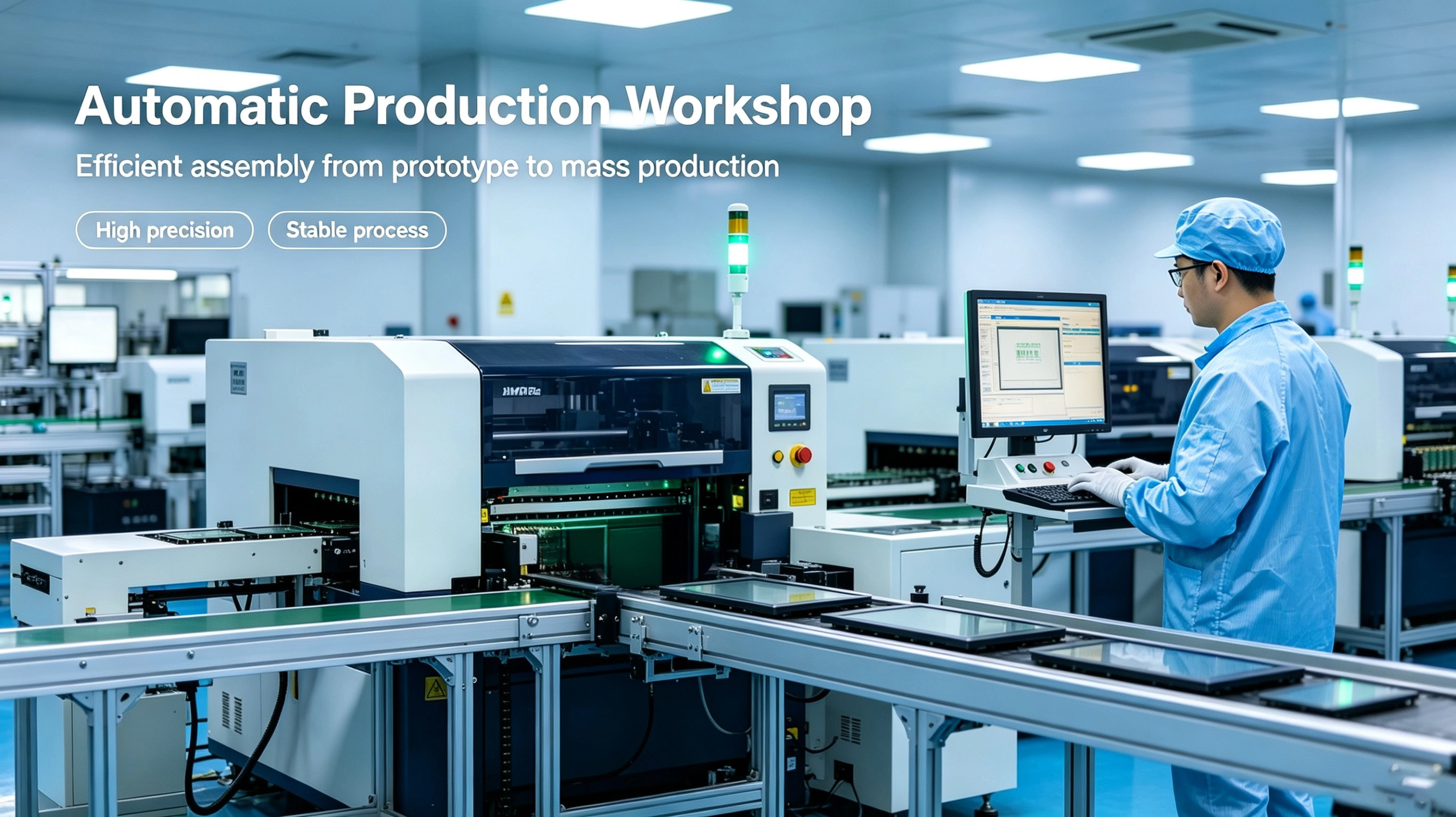 Qtenboard Guangzhou & Shenzhen factory automatic production line workshop