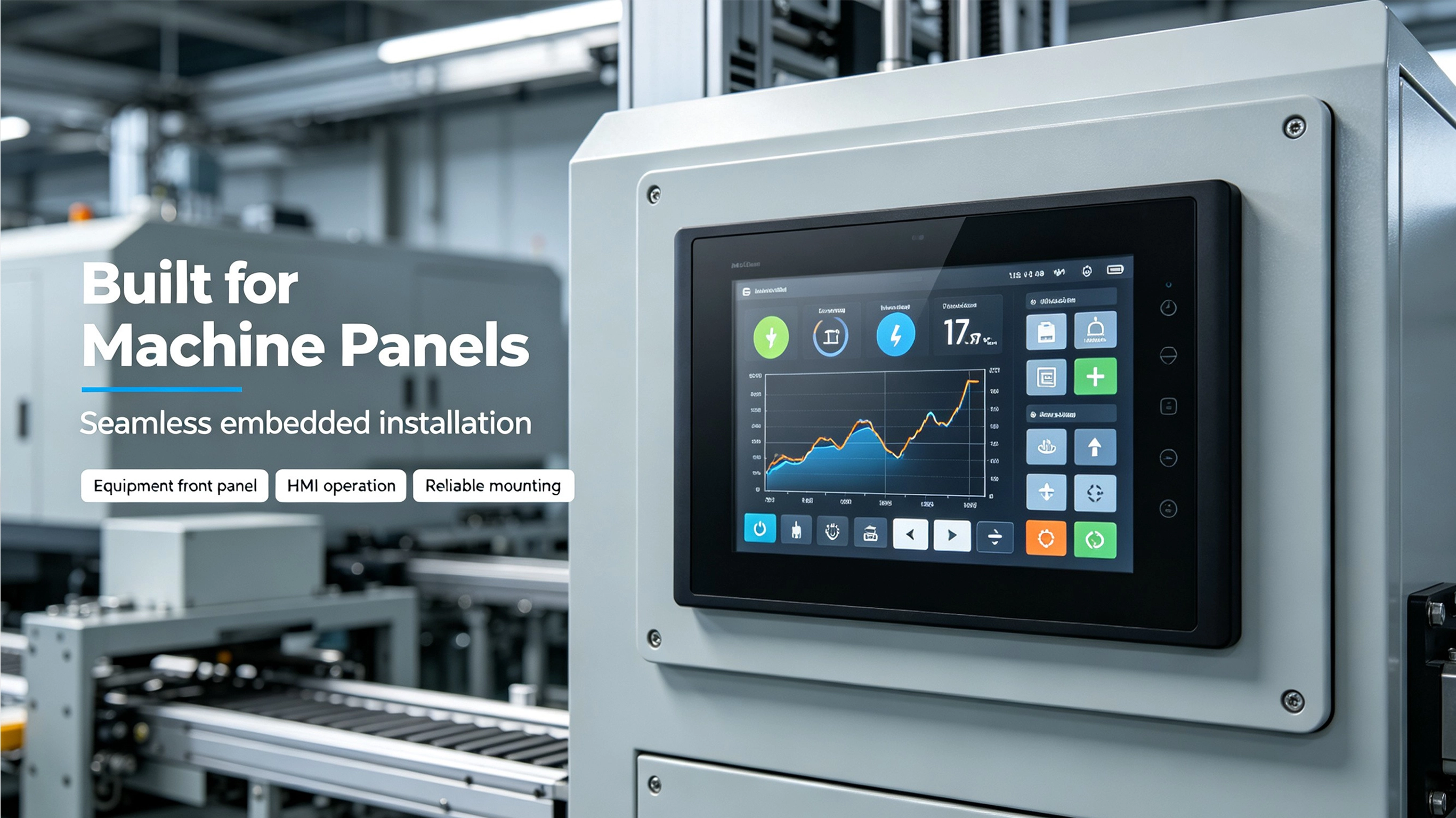Panel mount industrial pc embedded into control cabinet