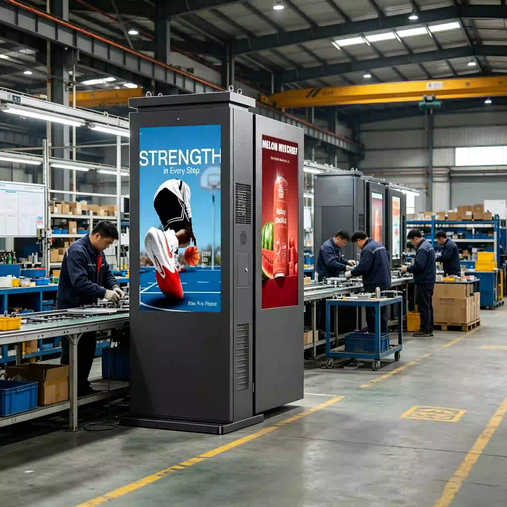 Qtenboard factory production line quality inspection workshop commercial display assembly