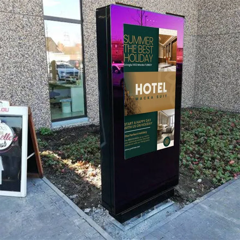 Hotel tourist attraction outdoor info screen