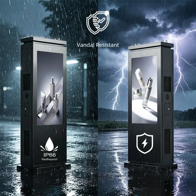 IP65 waterproof dustproof metal enclosure tempered glass outdoor signage frame