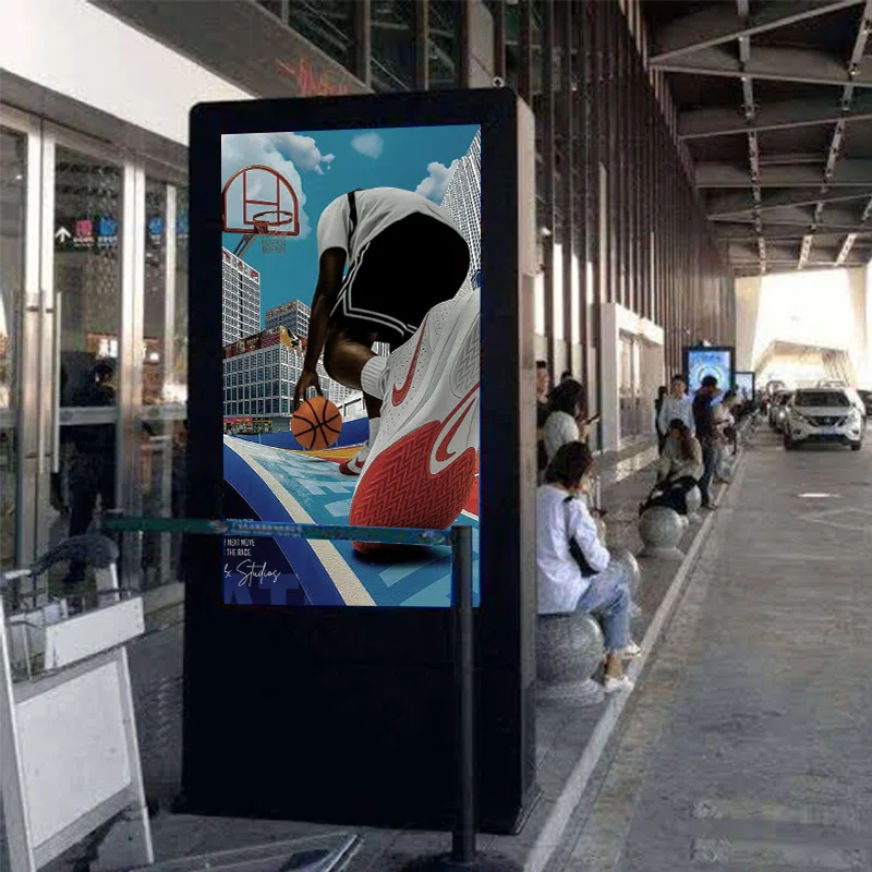 Airport station outdoor digital signage passenger info