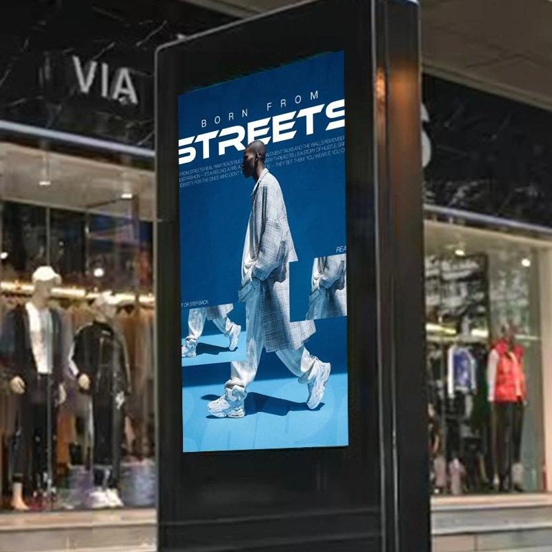 Retail store front outdoor signage brand promotion