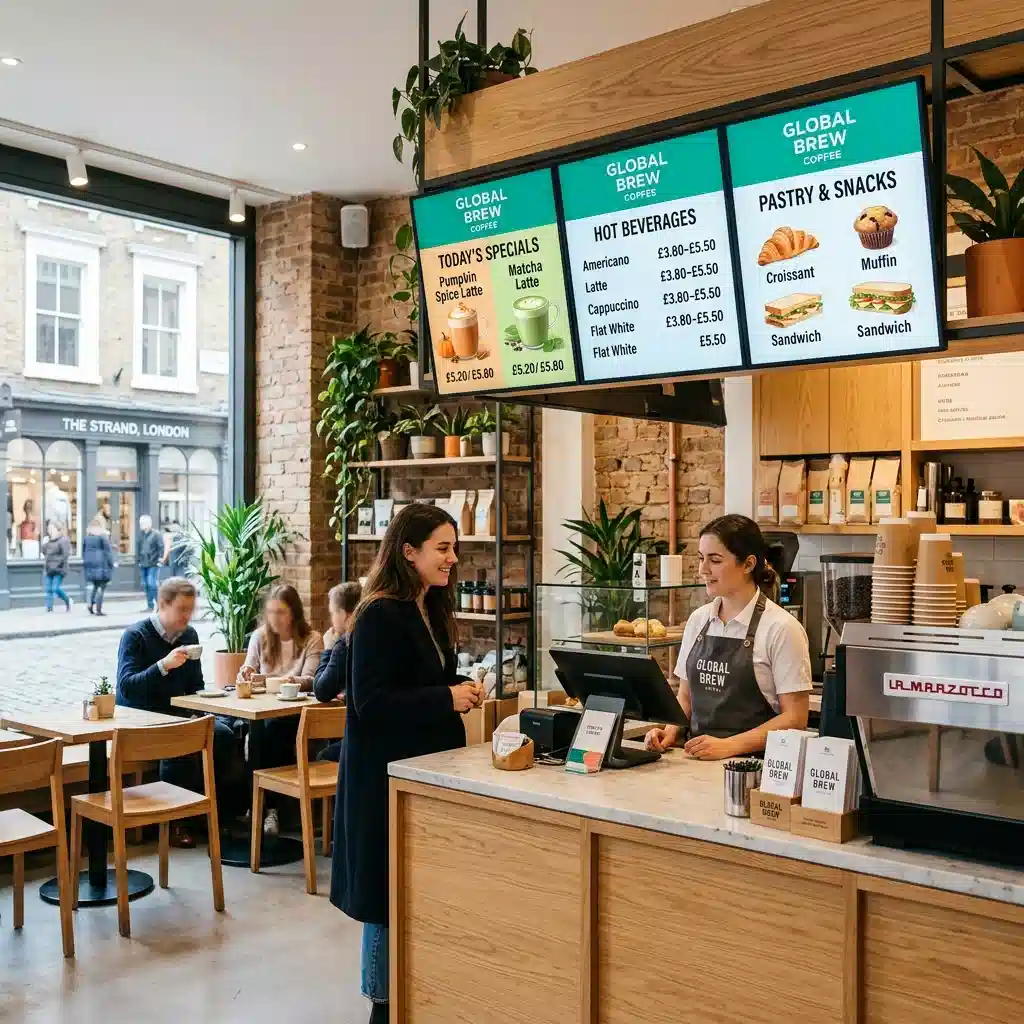 How to Choose Digital Signage Solutions for Cafes and Tea Shops