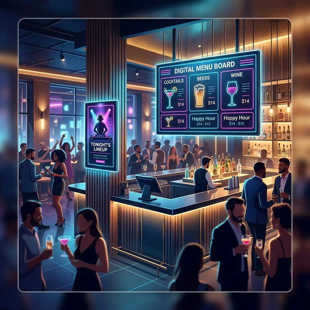 Digital Signage for Bars & Nightclubs Digital Menu Board Guide